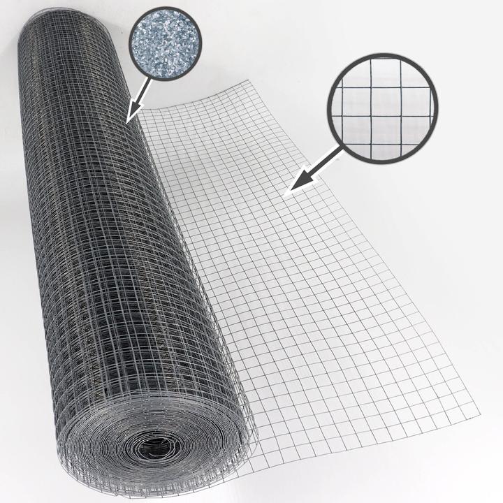 Image du produit Aquagart 200m x 1m Volierendraht Drahtgitter Schweissgitter Drahtgeflecht Drahtzaun