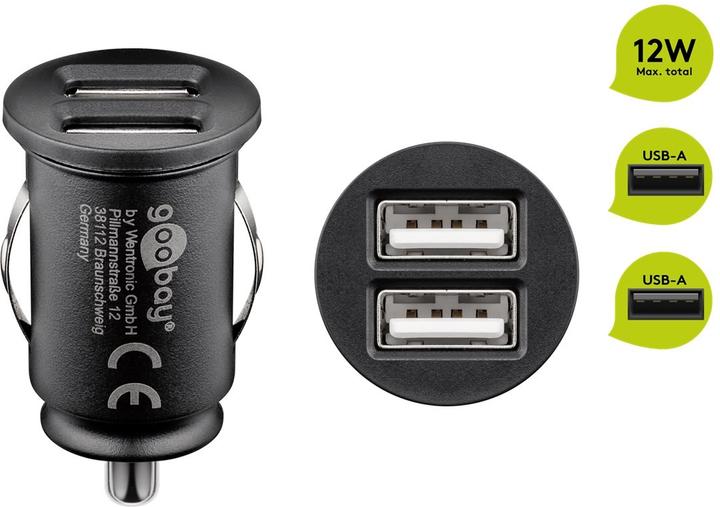 Actual product image Goobay Dual USB Car Charger