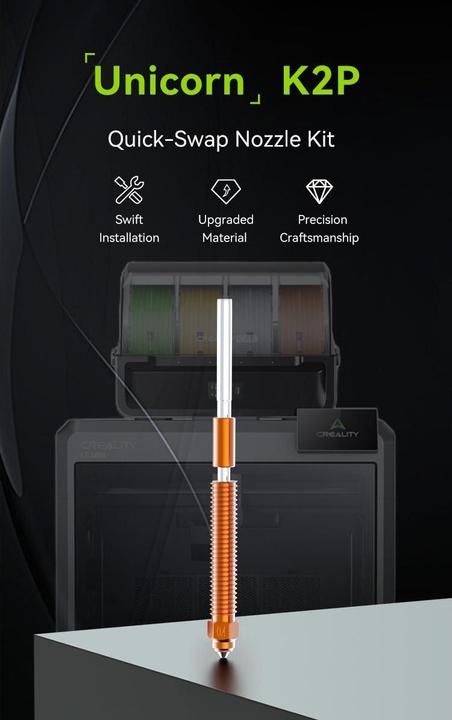 Produktbild Creality Einhorn K2P Quick Swap Nozzle Kit Drei Stück (Ersatzteile)