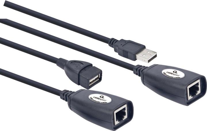 Gembird CABLE USB 2.0 A (M)-LAN-A (F) Aktive Verlängerung 30M (CAT5, 0.17 m)