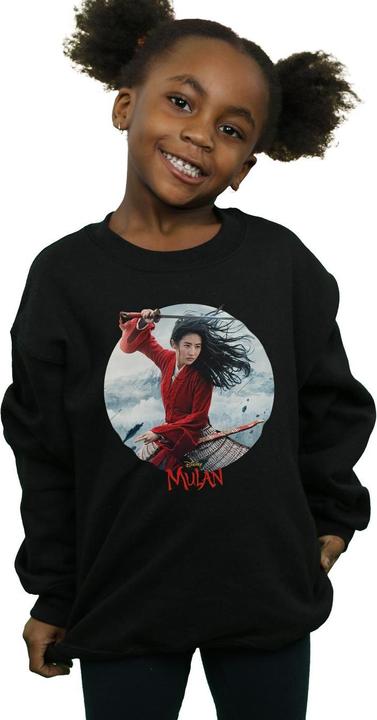 Actual product image Disney Girls Mulan Movie Sword Poster Sweatshirt (140, 146)