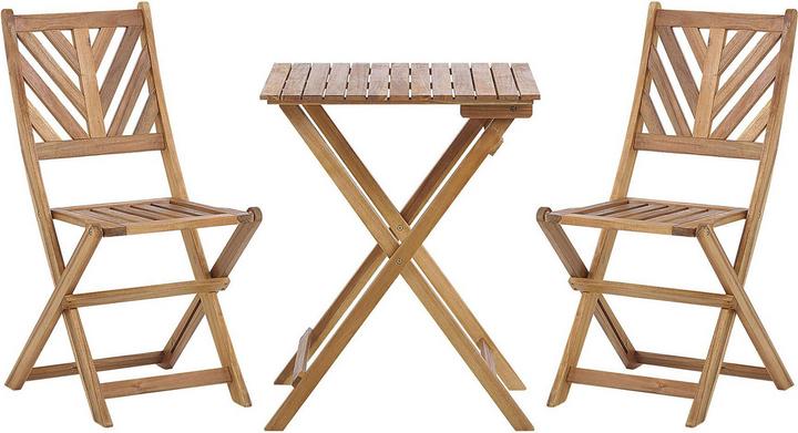 Produktbild Beliani Balkonset Akazienholz hellbraun 2-Sitzer TERNI (58 cm)
