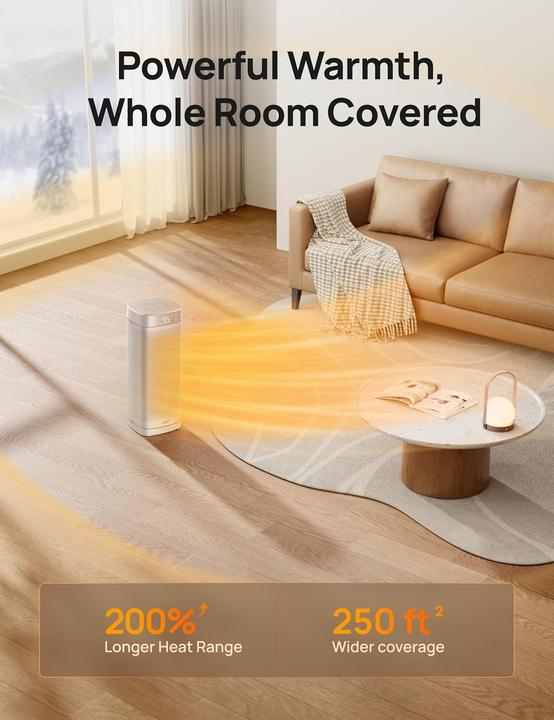 Actual product image Dreo Elektrischer Heizlüfter mit Thermostat (2000 W)