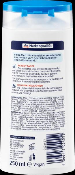 Image du produit dm Balea MED Shampooing Ultra Sensitive (250 ml, Shampoing liquide)