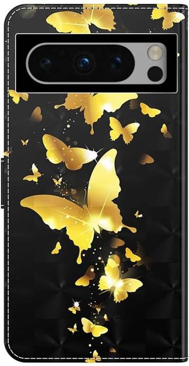 Immagine prodotto Cover-Discount Google Pixel 8 Pro - Custodia farfalla effetto glitter oro (Google Pixel 8 Pro)