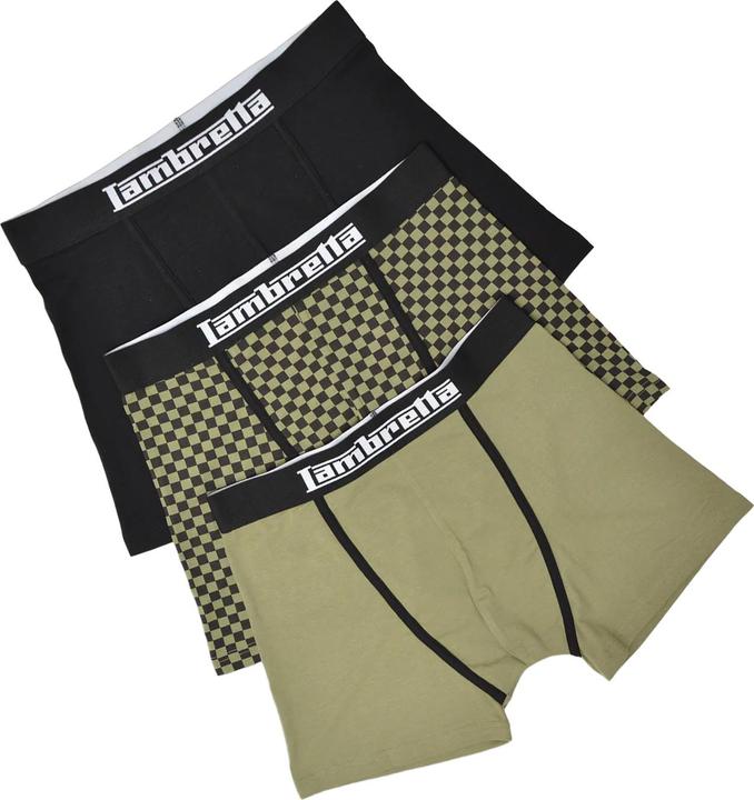 Actual product image Lambretta Mens Assorted Designs Boxer Shorts (Pack of 3) (XL, pack of 3)