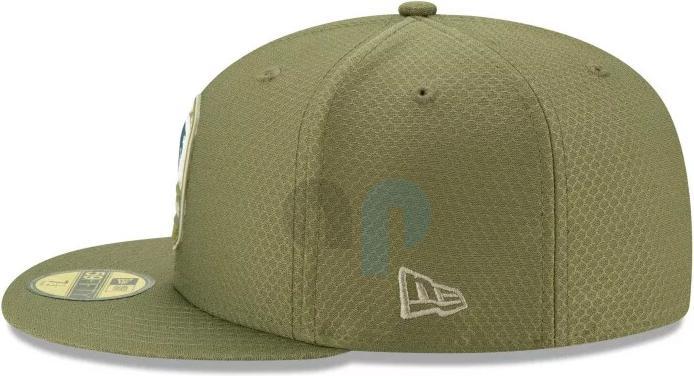 Actual product image New Era NFL - New England Patriots - On Field Salute to Service 59Fifty Cap Olive 7.125 (56)