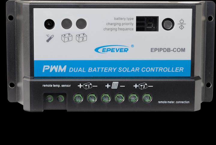 Actual product image Autosolar Dual charge controller PWM 20A for 2 batteries