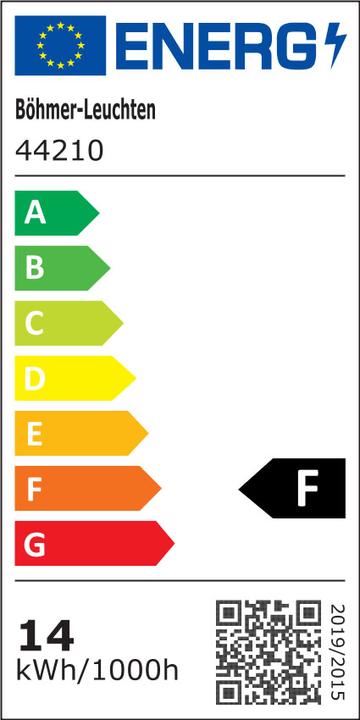 Energie-Label Böhmer Wand und Deckenleuchte inklusive eingebauten 14 W LED, Durchmesser 10 x 10 cm, EEK A+ (1120 lm)