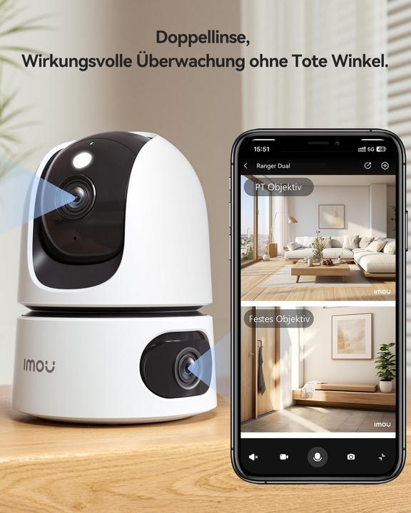 Produktbild Imou 2K+2K Dual-Überwachungskamera mit KI & PTZ