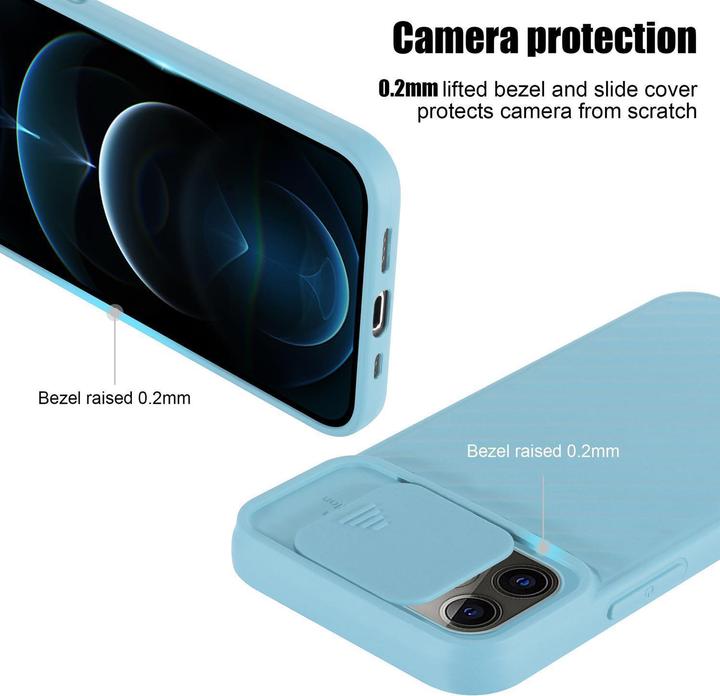 Immagine prodotto Cadorabo Cover in TPU con protezione della fotocamera (Apple iPhone 13 Pro)