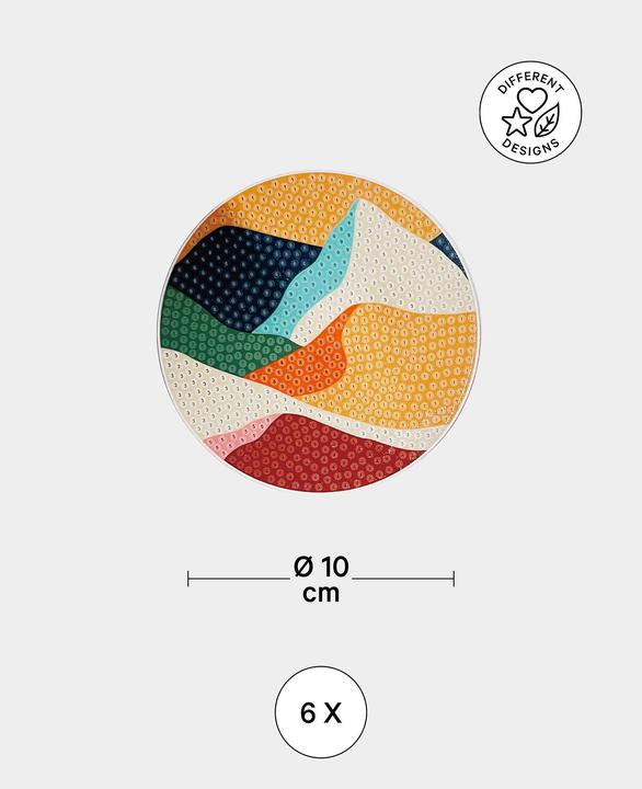 Actual product image I Am Creative Diamond Painting coaster, landscape
