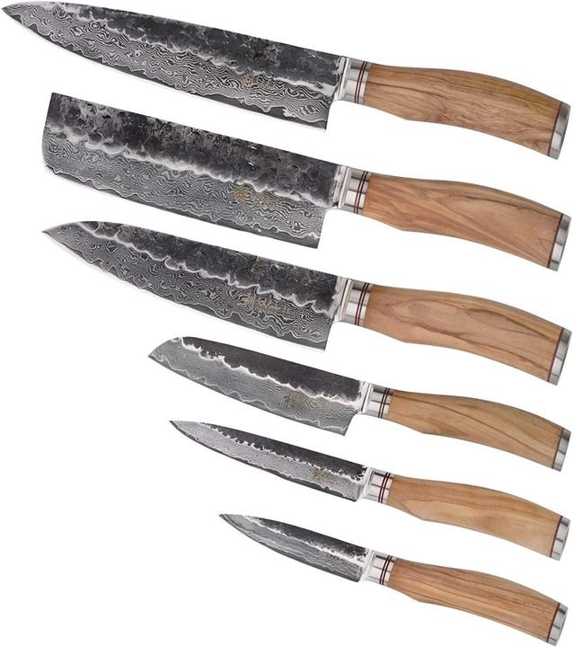 Produktbild Wakoli Olive HS Serie Damastmesser 12,5cm (9 cm)
