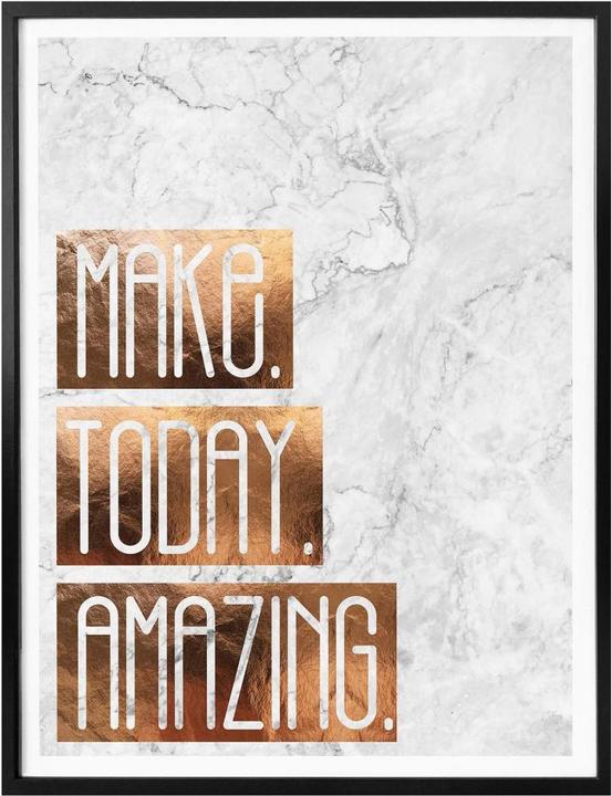 Produktbild Trenddeko Kupferoptik - Make Today Amazing (50 x 60 cm)
