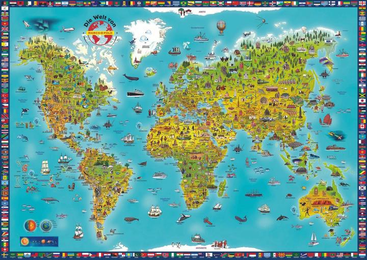 Immagine prodotto Mappa del mondo per bambini Panorama plano