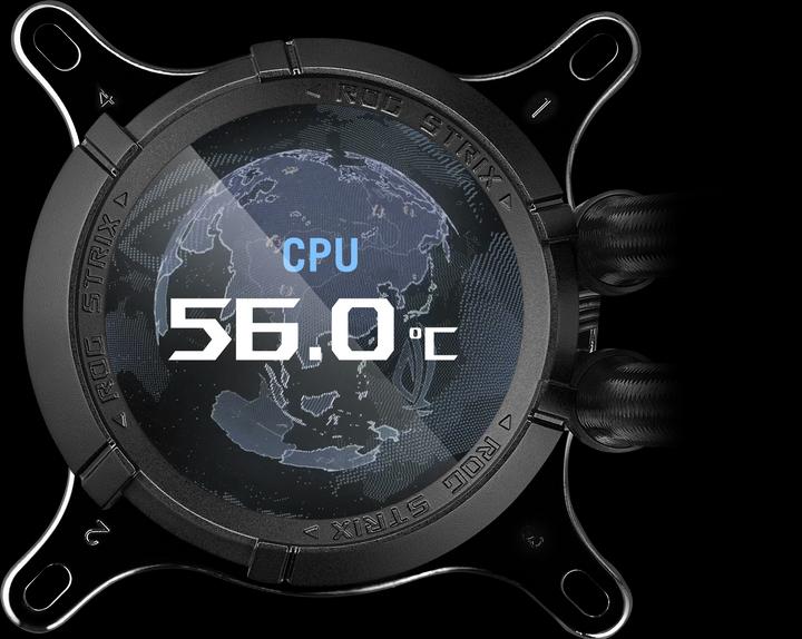 Actual product image ASUS ROG STRIX LC III 360 ARGB LCD (schwarz)