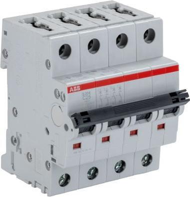 Actual product image ABB S200 MCB 25A 4 Pole Type C 6kA