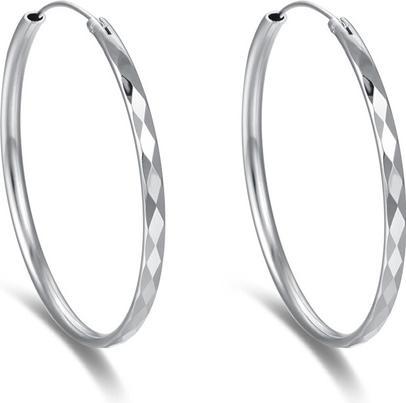 Immagine prodotto Beneto Orecchini tondi senza tempo in argento AGUC2271 - Diametro: 4,5 cm (L)