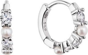 Produktbild Evolution Group Silver hoop earrings with real Pavona pearls 21077.1