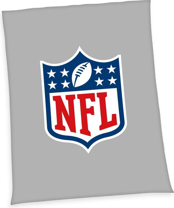 Actual product image Herding NFL Blanket 150 x 200 cm, Blue/Grey/Red (150 x 200 cm)