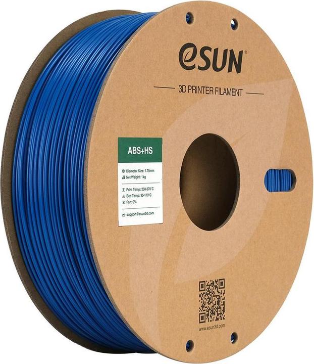Actual product image eSUN EABS+HS 1.75mm BLUE 1kg (ABS, 1.75 mm, 1000 g, Blue)