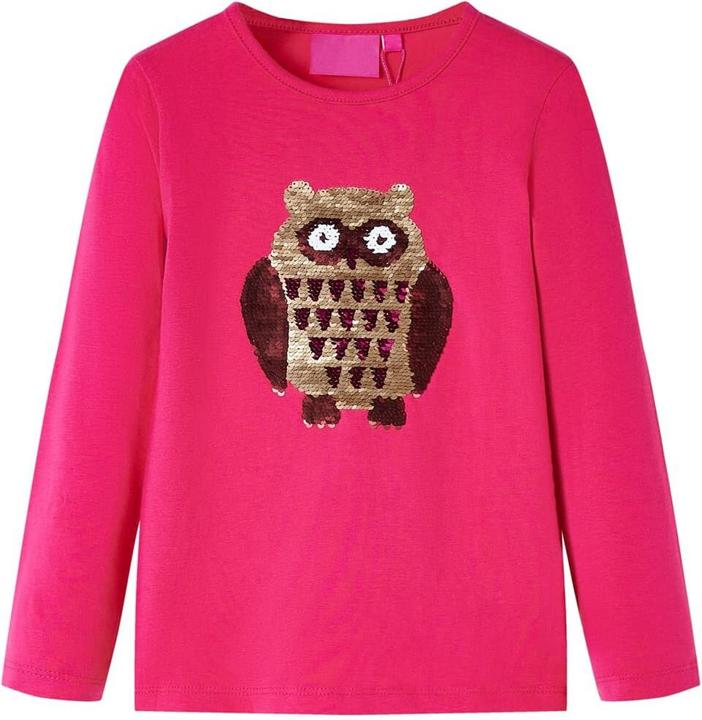 Actual product image VidaXL Children's long-sleeved shirt bright pink 116,Material: 95% cotton (116)