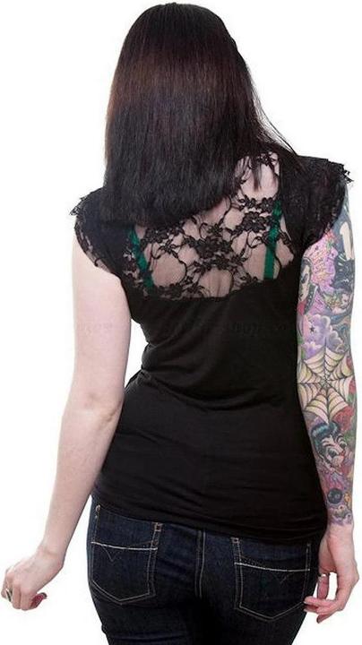 Actual product image Spiral Womens/Ladies Gothic Elegance Lace Detail Top (M)