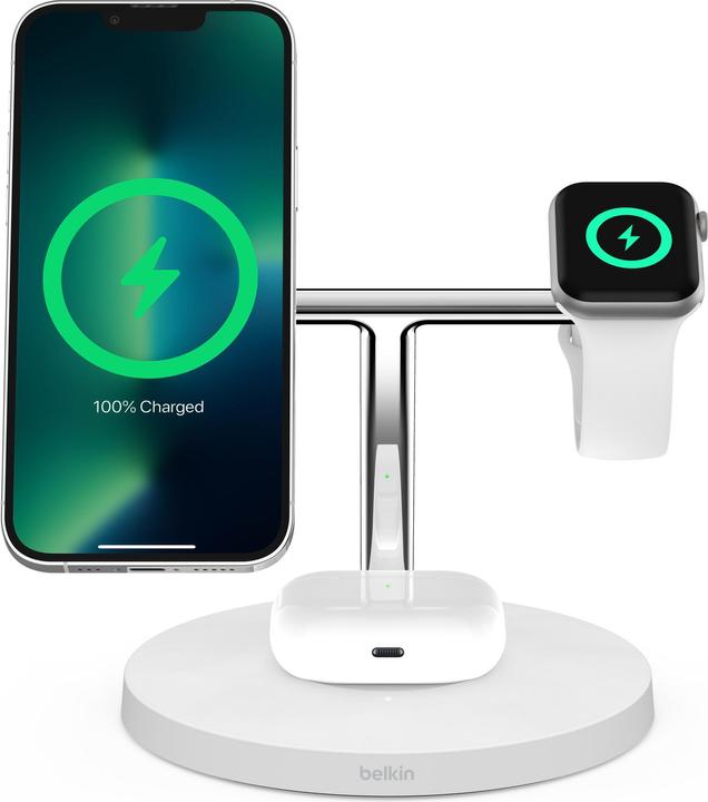 Image du produit Belkin BoostCharge Pro 3-in-1 Ladegerät mit MagSafe (15 W)