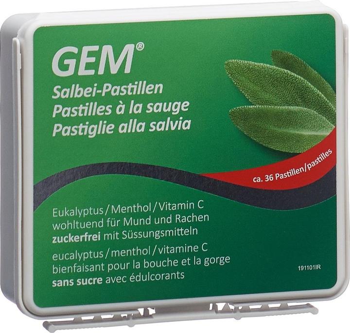 Produktbild GEM Salbei Pastillen zuckerfrei (36 Stück)