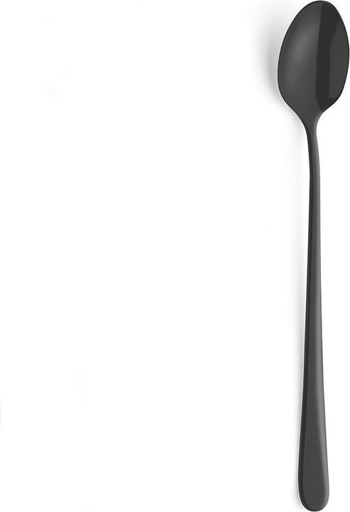Actual product image Amefa Longdrink / latte macchiato spoon set 6 pieces PVD black 1410 Austin (6 Piece, Pitchfork)