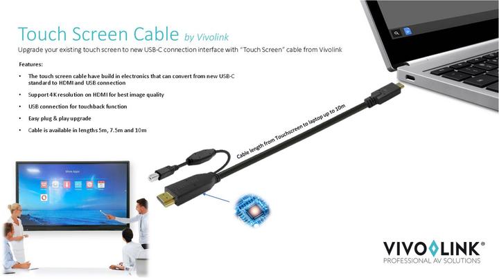 Actual product image Vivolink Touchscreen Cable 3m Black (3 m)