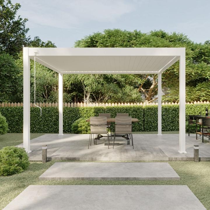 Actual product image Weide Pergola Deluxe Plus with slatted roof 3.6x4m White (400 cm, 360 cm)