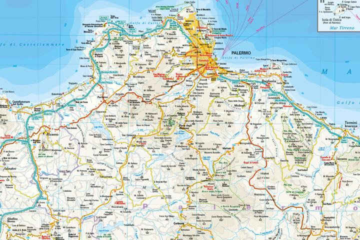 Actual product image Map Sicily 1 : 200.000 200000