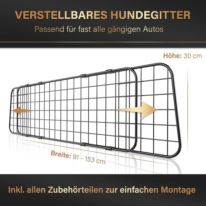 Image du produit Heldenwerk Kofferraum Hundegitter (Chien, Respirant)