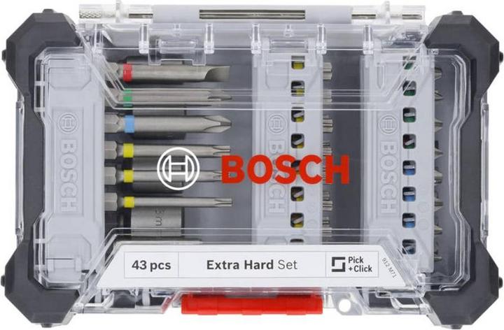 Actual product image Bosch Professional Bit Set Extra Hard (PH1 / PH2 / PH3 / PZ1 / PZ2 / PZ3 / HEX3 / HEX4 / HEX5 / HEX6 / T10 / T15 / T20 / T25 / T27 / T30 / T40 / SL3 / SL4 / SL5 / SL6 / TH10 / TH15 / TH20 / TH25 / TH27 / TH30 / TH40)
