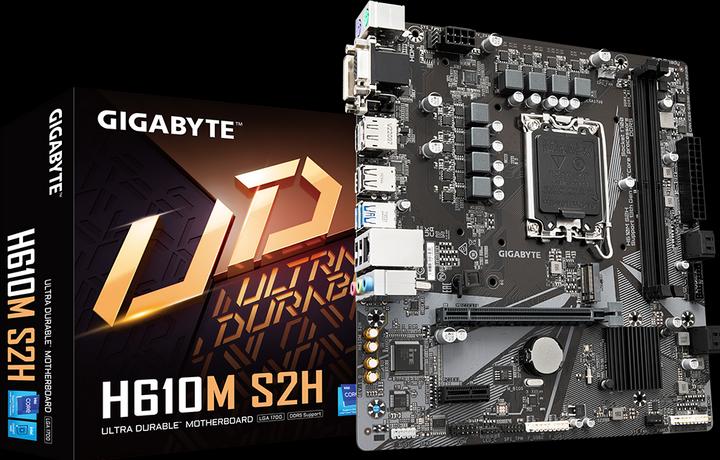 Produktbild Gigabyte MB S2H H610,S1700,mATX,Intel (LGA 1700, Intel H610 Express, mATX)
