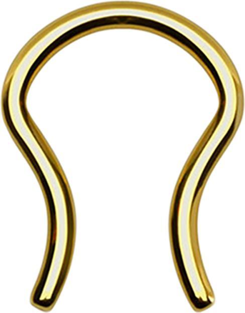 Actual product image Star Piercing Micro Septum Ring Gold Plated with Titanium Coating (without brass, Surgical steel 316L)