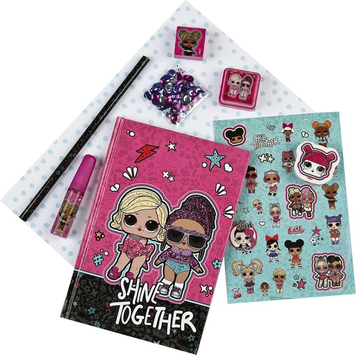 Image du produit Undercover Carnet de notes LOL Surprise 11.8 x 17.7 cm, vierge, rose/noir (11.8 x 17.7 cm, Blanc, Couverture rigide)