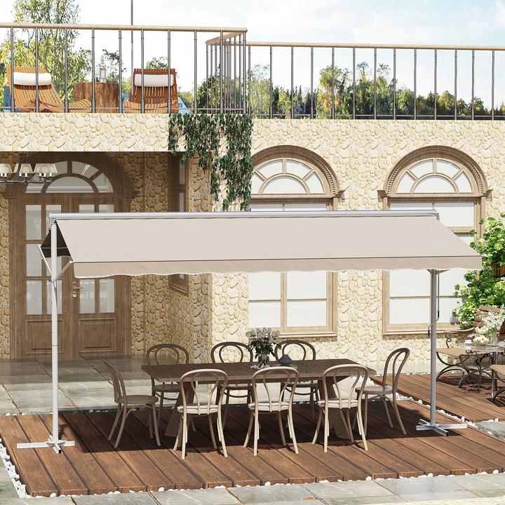 Actual product image Outsunny Garden awning with crank (3.42 m)