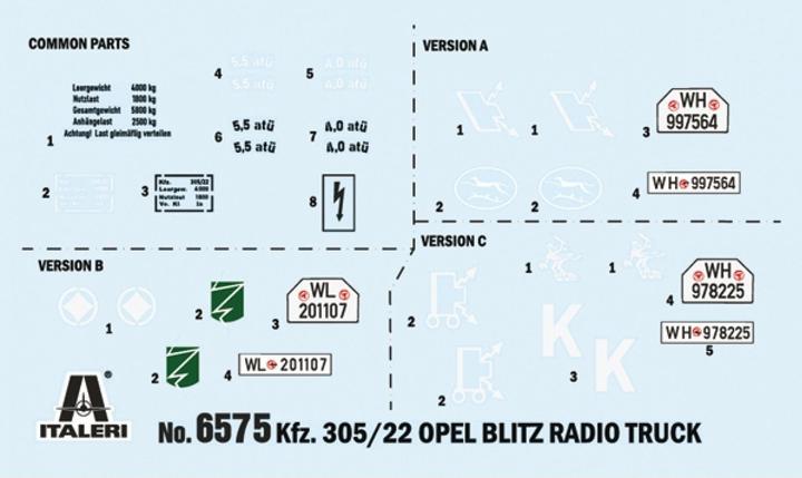 Produktbild Italeri Plastic model Opel Blitz Radio Truck