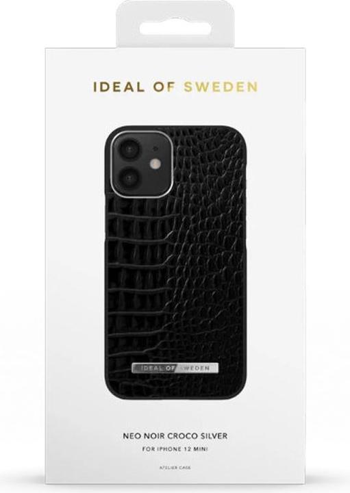 Immagine prodotto iDeal Of Sweden Designer Copertina rigida Neo Noir Croco Argento (Apple iPhone 12 mini)