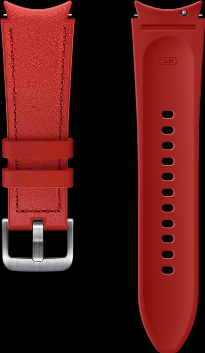 Samsung Hybrid Leather Band 20mm M/L Red (20 mm, Leder, Galaxy Watch, Galaxy Watch 4)