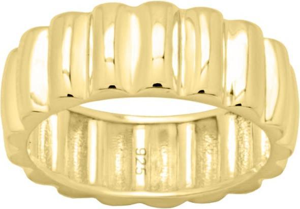 Candy Braxton ring, 925 sterling silver, gold-plated (50, 925 Silver)