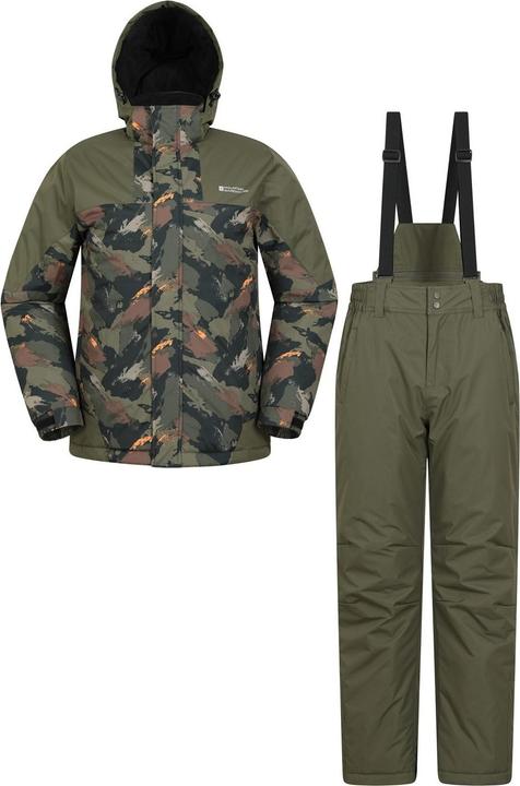 Actual product image Mountain Warehouse Mens Camo Ski Jacket & Trousers (XS)