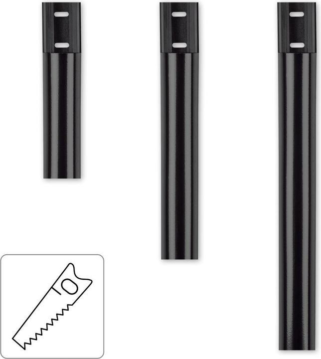 Image du produit Hama Chemin de câbles en aluminium, semi-circulaire, 110 x 3,3 x 1,8 cm, noir (Conduit, 110 cm)