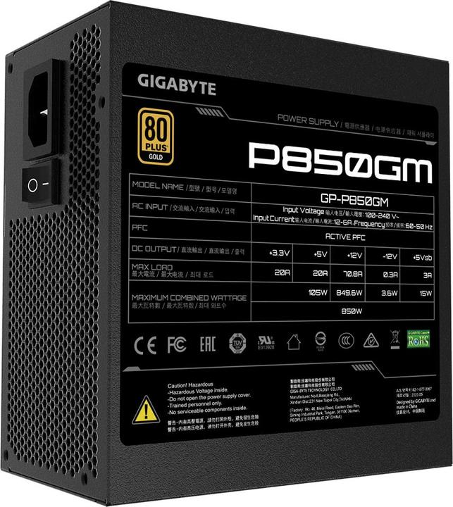 Image du produit Gigabyte GP-P750GM PSU (750 W)