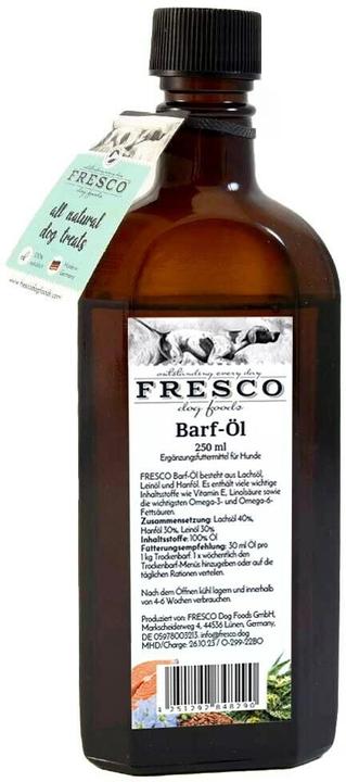 Produktbild Fresco Hunde-Nahrungsergänzung Trockenbarf Öl, 250 ml (Adult, 1 Stk., 517 g)