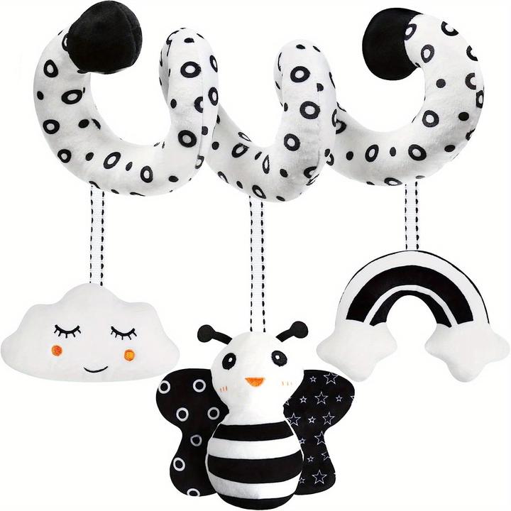 Produktbild Activity Board Baby Autositz Spielzeug, Baby Spirale hängenden Kinderwagen, schwarz und weiss hohen Kontrast