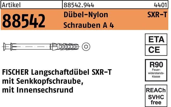 Actual product image Fischer Frame anchor R 88542 SXR 10x160 T Screws A 4/Dowel nylon (50 pcs.)