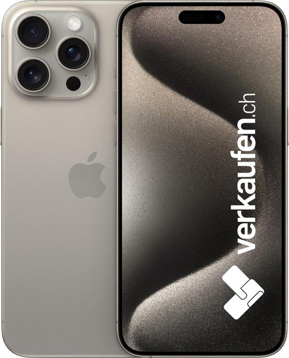 Image du produit verkaufen.ch iPhone 15 Pro Max (512 Go, Titane naturel, 6.70", 0.00 Mpx, SIM + eSIM, B / Très bon)